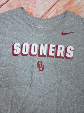 Oklahoma Sooners Nike Long-Sleeve T-shirt 3XL Athletic Cut Gray